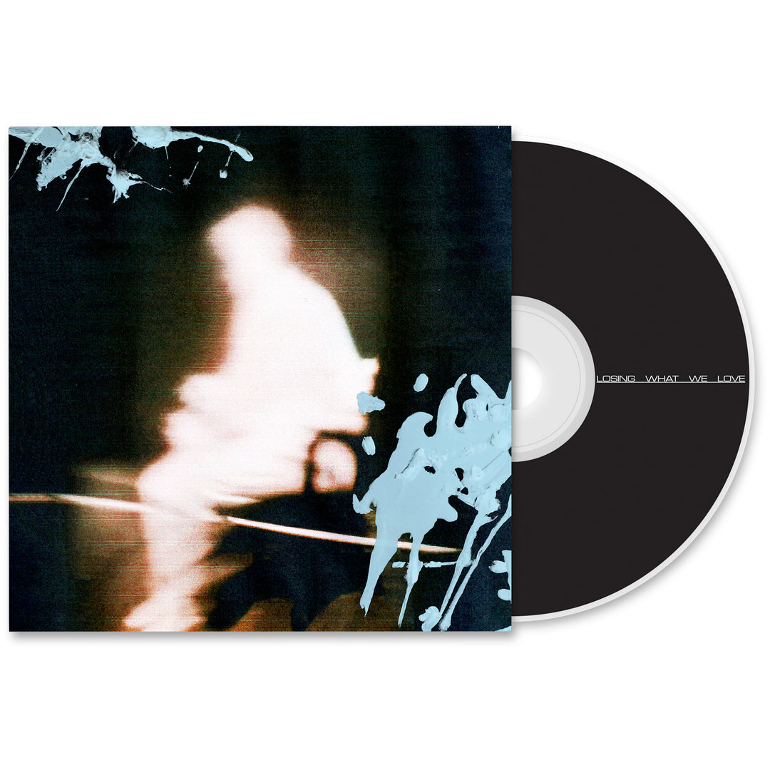 Knuckle Puck Losing What We Love CD. Album Art depicts the glowing outline of a man sitting on a bench.
