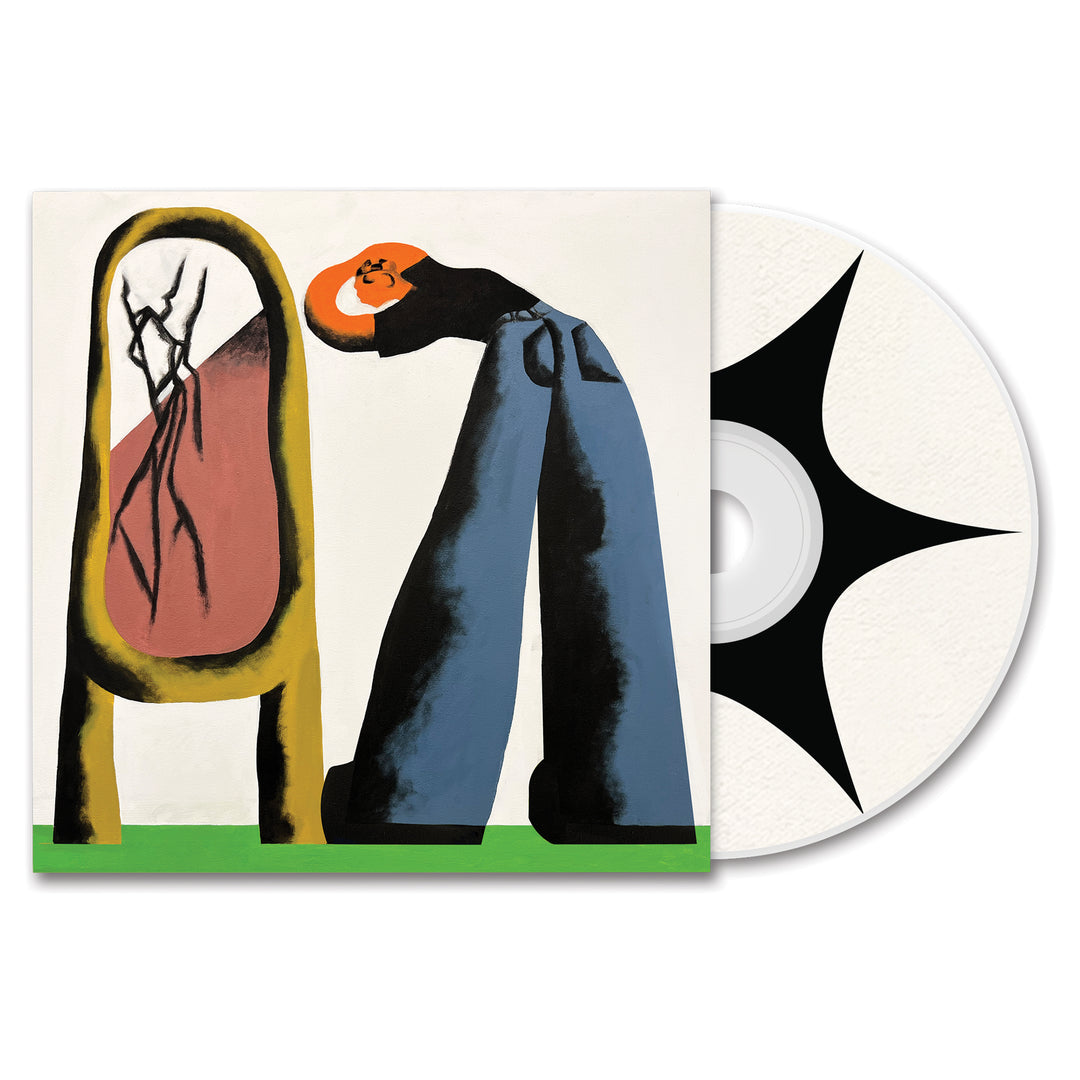 The Story So Far’s “I Want To Disappear” CD features abstract cover art with an orange-haired figure near a yellow chair and cracked mirror; the disc has a bold black star. Releases June 21, 2024—presale available now.