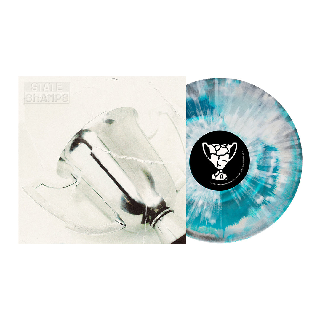 State Champs - White/Sea Blue Aside/Bside W/ White/Silver Splatter LP