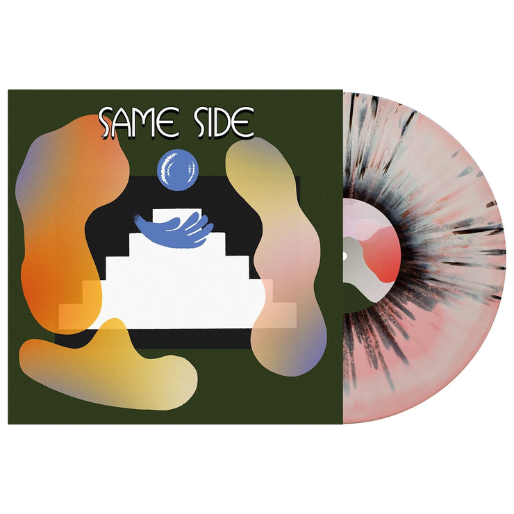 Same Side - Baby Pink, White, and Grey with Heavy Black and Red Splatter LP