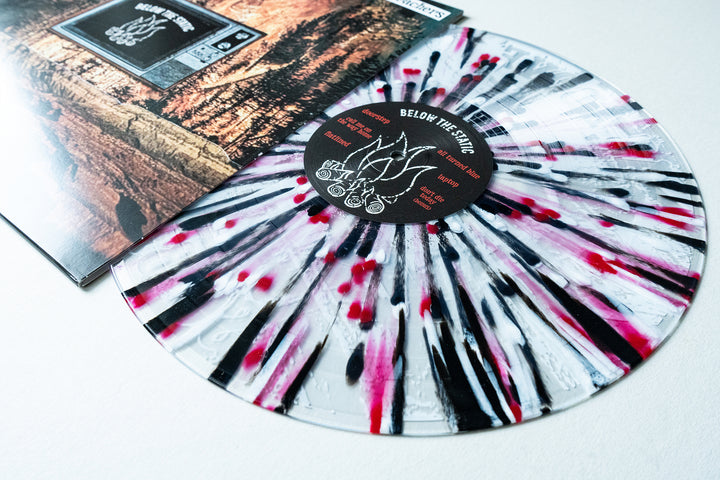 Below The Static - Clear W/ Red, Black & White Splatter LP