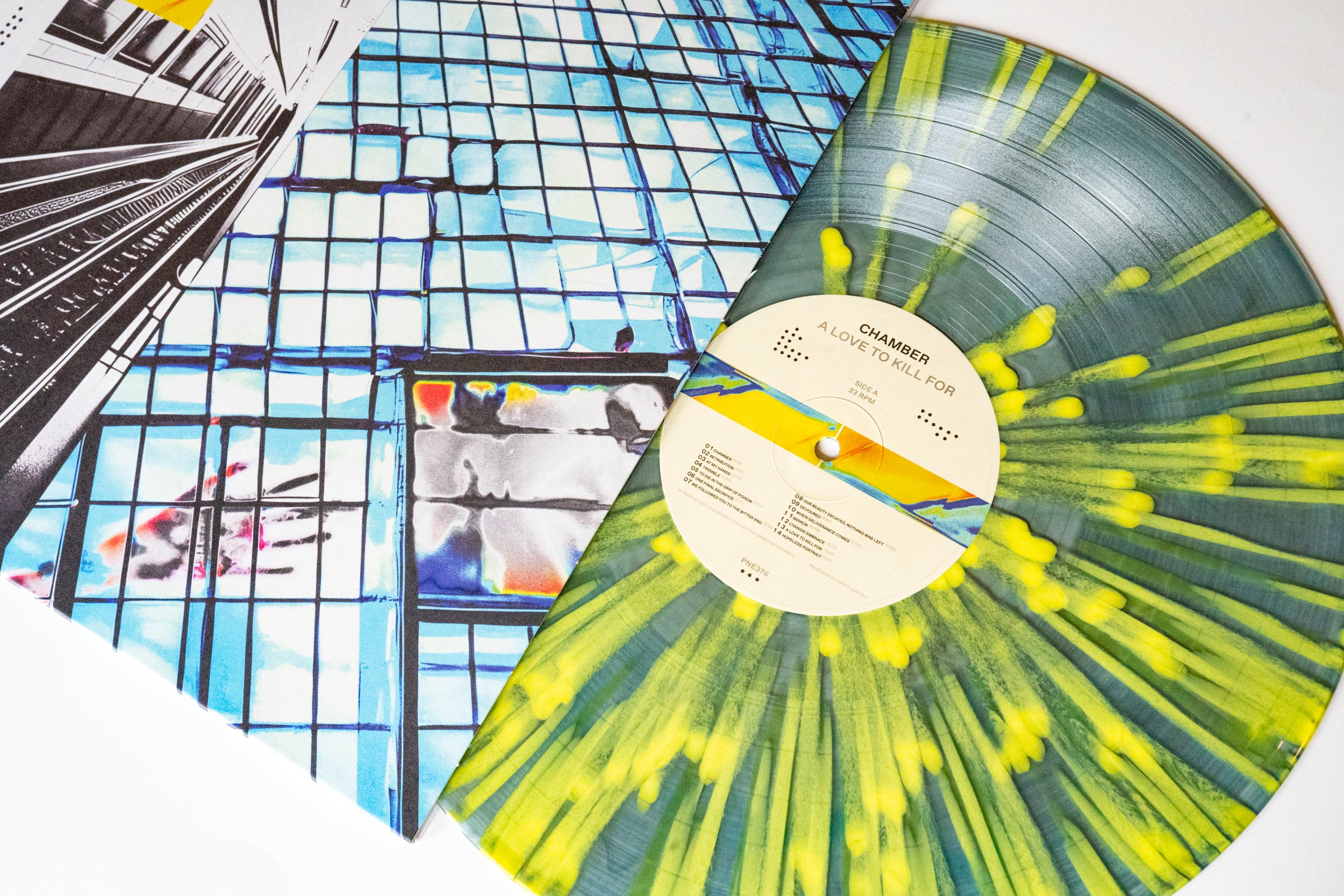 A Love To Kill For - Clear W/ Black & Blue Smoke W/ Yellow