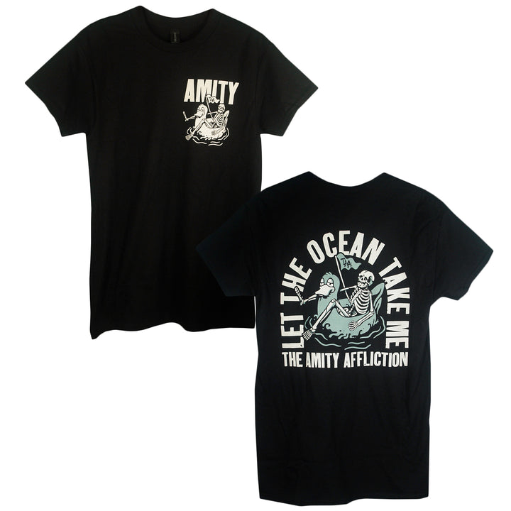 Floaty Black - T-Shirt front and back
