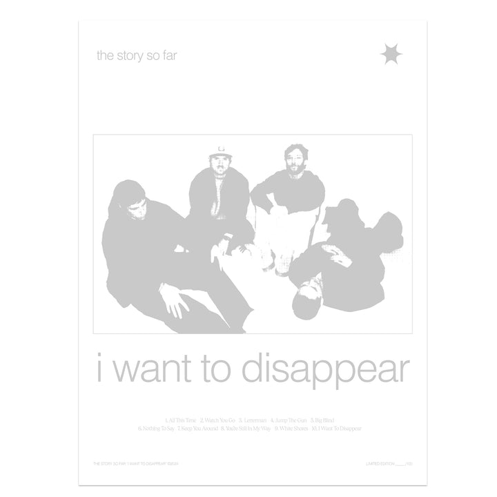 I Want To Disappear - 18X24 Screen Printed Poster