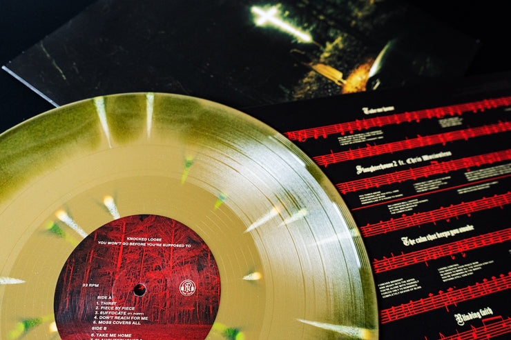 You Won't Go Before You're Supposed To - Gold & Swamp Green W/ White & Neon Yellow Splatter LP