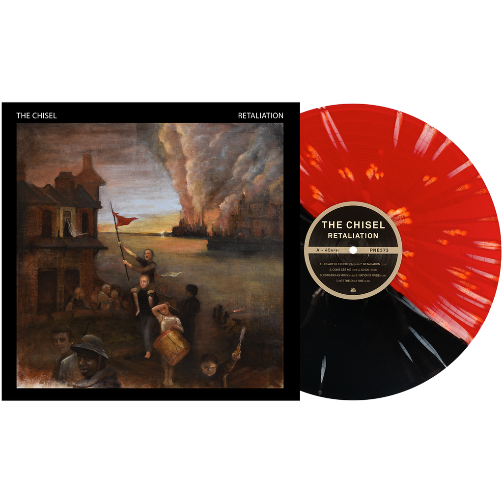 Retaliation - Half Black/Half Red W/ Heavy White Splatter LP Retaliation - Half Black/Half Red W/ Heavy White Splatter LP