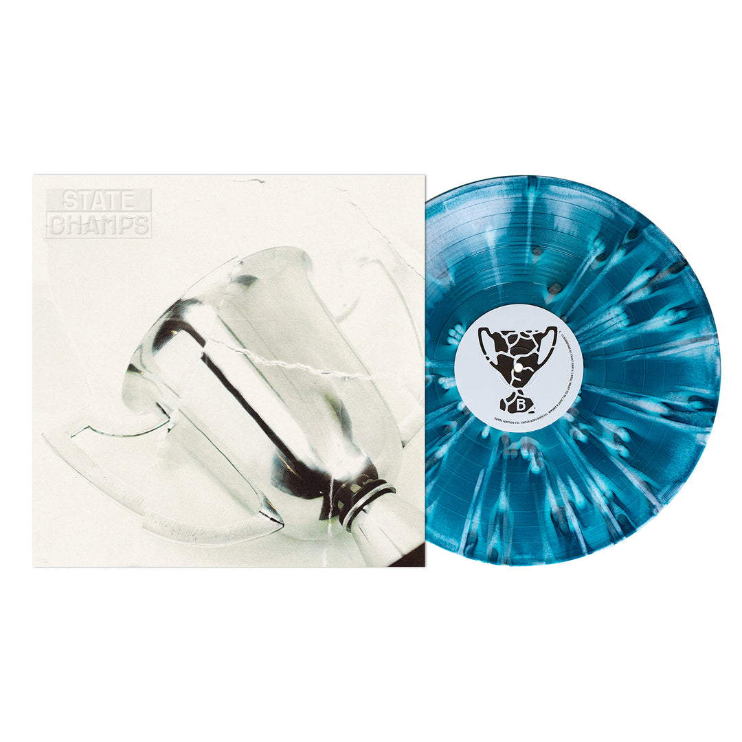 State Champs - White/Sea Blue Aside/Bside W/ White/Silver Splatter LP