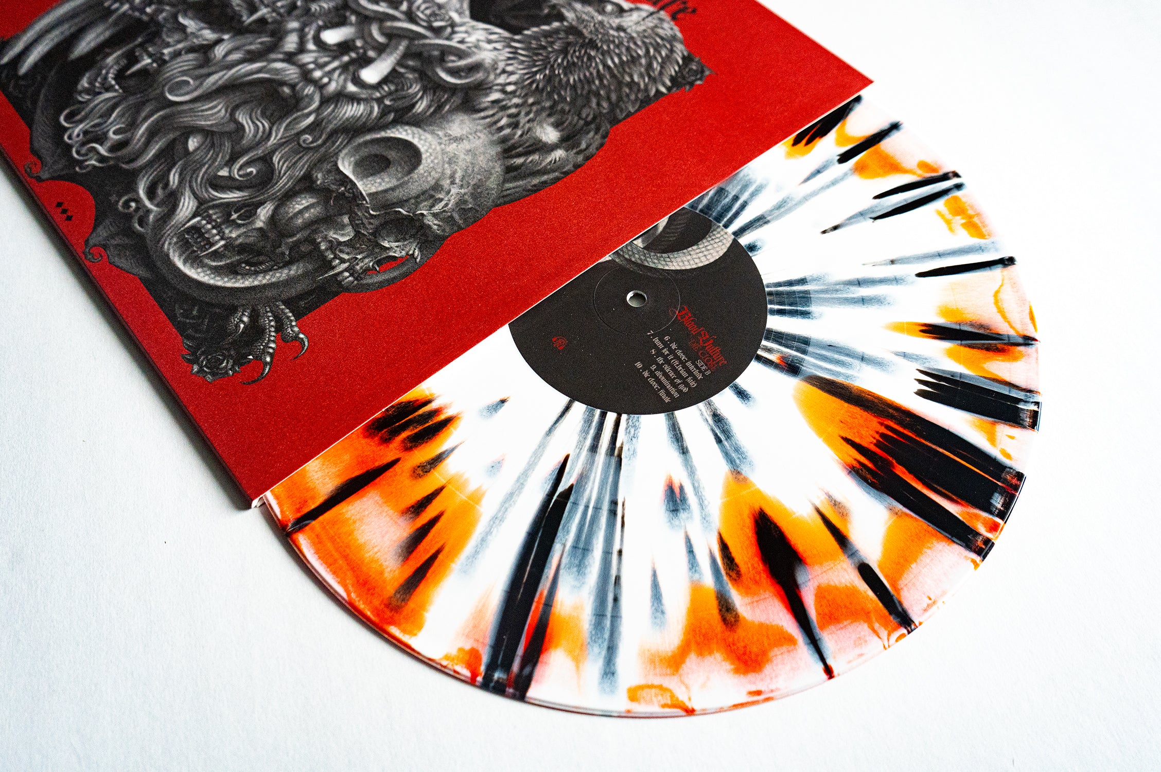 Die Close - Blood Red & White Aside/Bside w/ Heavy Black
