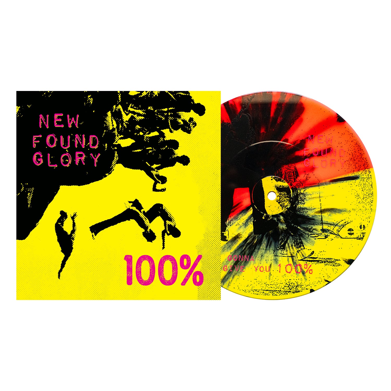 Neoncity Hits! ＜Splatter Colored Vinyl＞ 100% - Half Neon Yellow/Half Neon Pink w/ Heavy Black