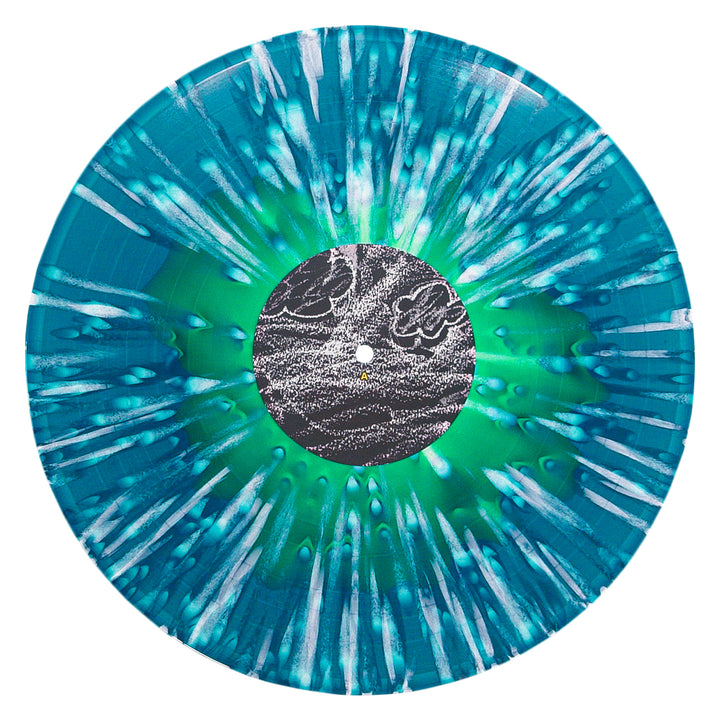 A green and white marbled Spite House vinyl LP