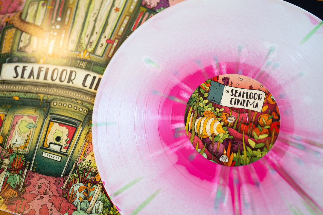 The Seafloor Cinema - Hot Pink/White/Baby Pink Asidebside W/ White/Mint Splatter LP