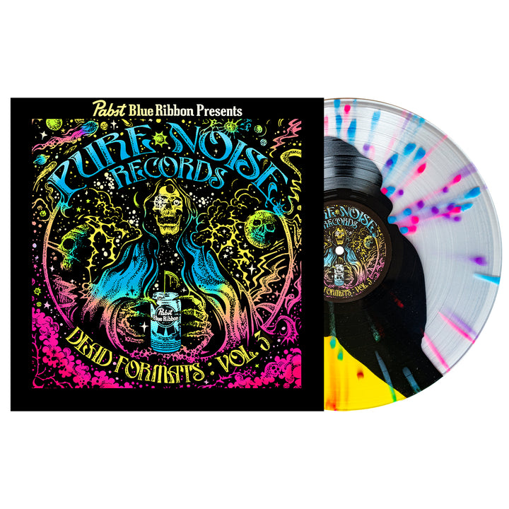 Dead Formats Vol. 3 - Black In Yellow With Heavy Blue, Pink & Purple Splatter LP