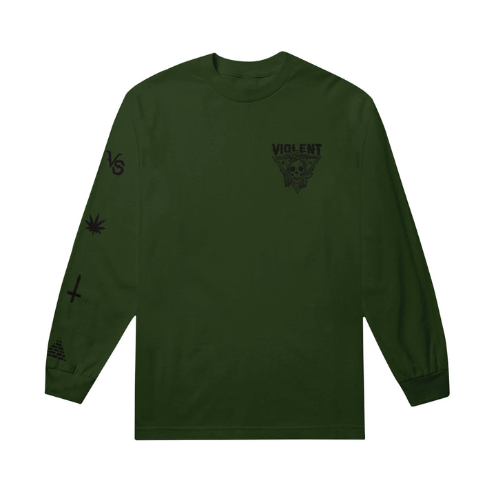 Blazin' Skull Forest Green
