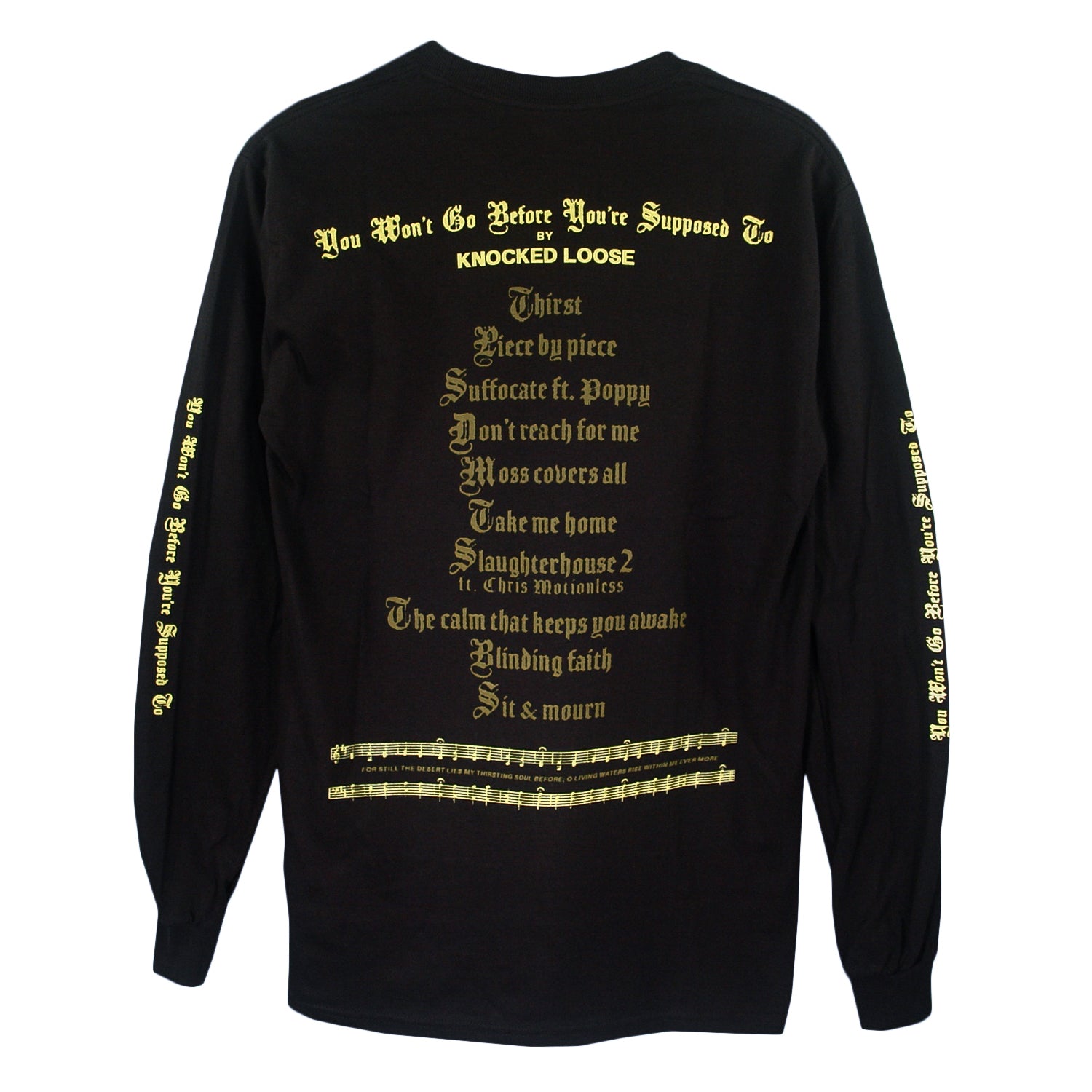 【YOURNUS】After Bag Lettering Long Sleeve AEulogyForThoseStillHereBlack-