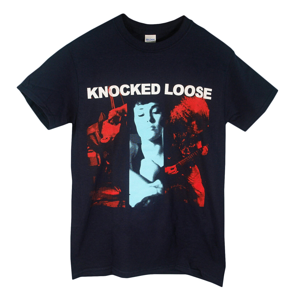 knocked loose happiness navy tee front 