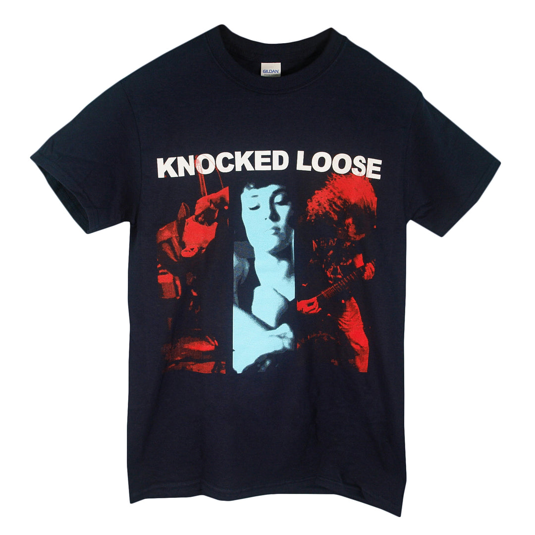 knocked loose happiness navy tee front 