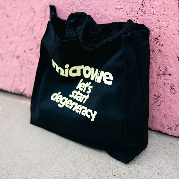 Let's Start Degeneracy Black - Tote Bag