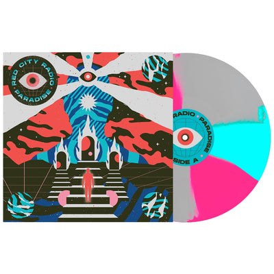 Paradise - Electric Blue W/ Grey & Neon Pink Twist LP