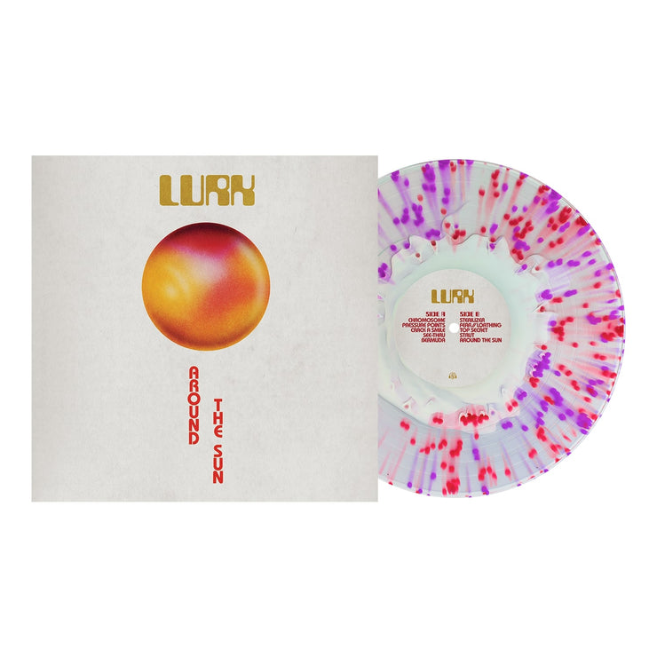 Around The Sun  White In Clear W/ Heavy Blood Red & Neon Purple Splatter - LP