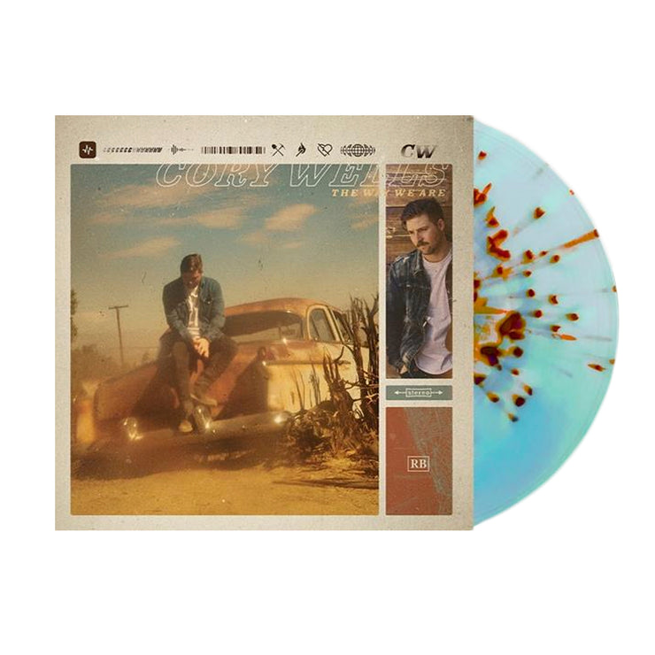 The Way We Are Electric Blue & Milky Clear W/ Heavy Halloween Orange Splatter