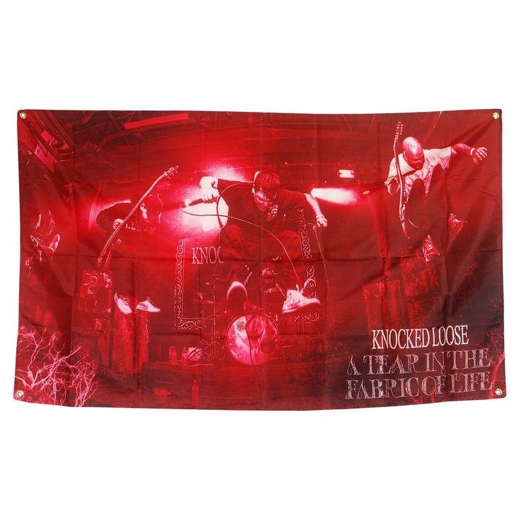 A Tear In The Fabric Of Life Red 3X5 Wall Flag