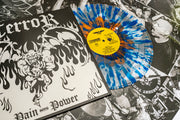 Pain Into Power - Halloween Orange In Clear W/ Heavy Blue Jay Splatter LP