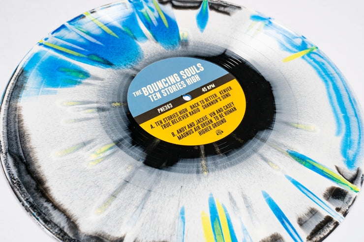 Ten Stories High - Black/White/Blue Aside/Bside W/ White/Yellow Splatter LP
