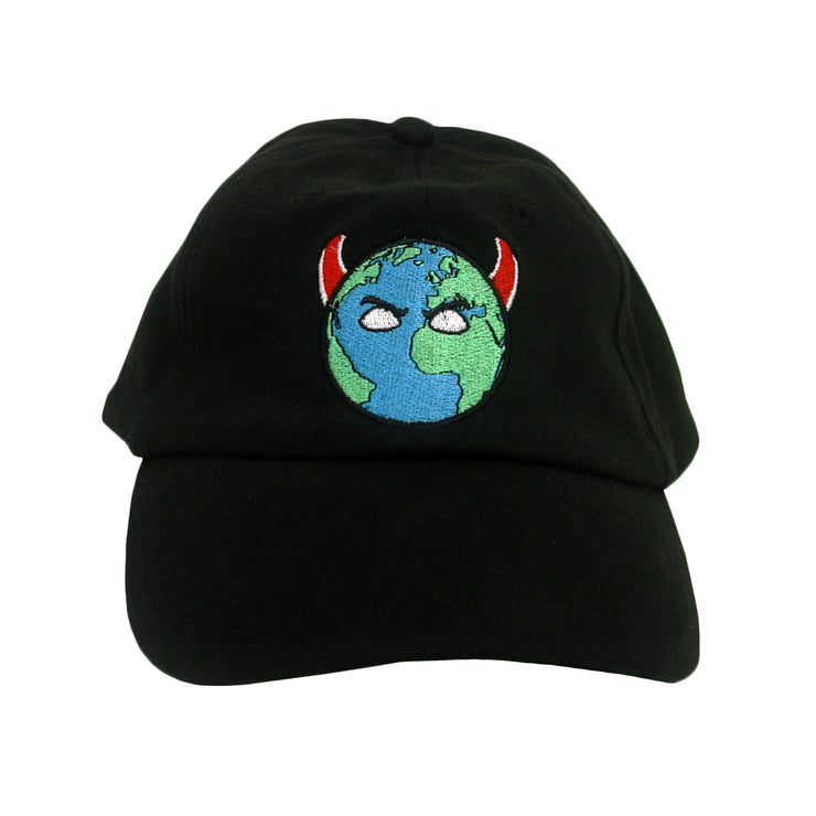 Enemy Of The World Black Embroidered - Dad Hat