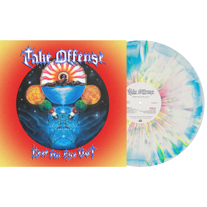 Keep An Eye Out - White &amp; Cyan Blue Aside / Bside w/ Heavy Neon Yellow and Red(ish) Splatter&nbsp;Vinyl LP